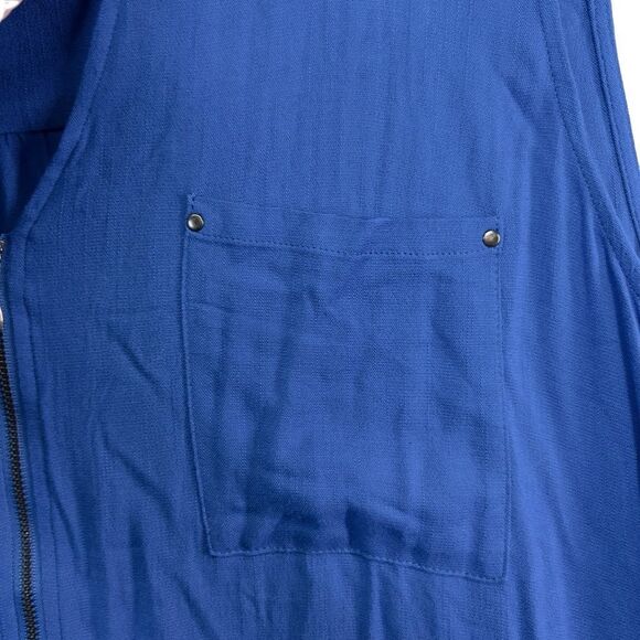 NWOT Torrid MINI TEXTURED RAYON SHIRT DRESS - royal blue plus size 5 - Picture 3 of 16